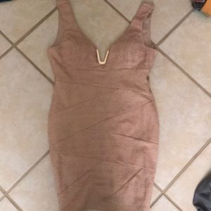 Sparkle rose gold bodycon dress